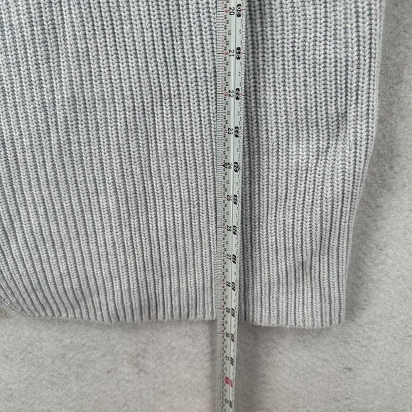 CAbi Sweater Womens MEDIUM V‎ Neck Pullover Cloud Gray Side Zip - Picture 10 of 12